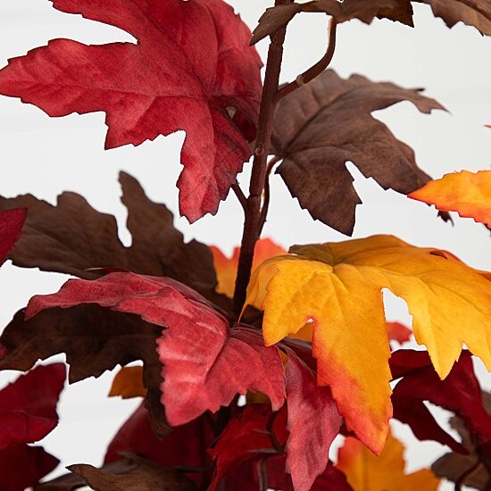 Nearly Natural 4.3' Orange Smoky Maple Indoor Artificial Tree