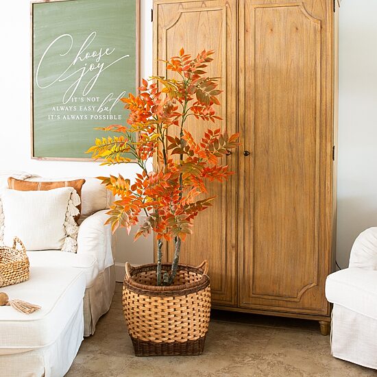 Nearly Natural 5' Green Sumac Indoor Artificial Tree