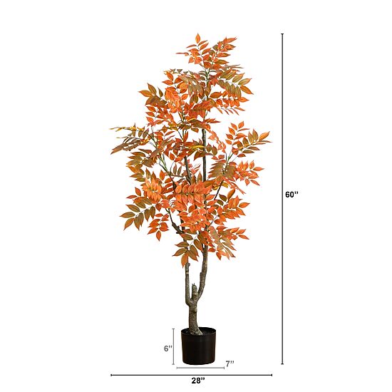 Nearly Natural 5' Green Sumac Indoor Artificial Tree
