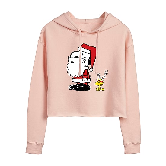 Womens Juniors Long Sleeve Peanuts Hoodie