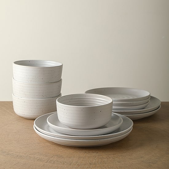 EARTH & CLAY Ion 12-pc. Stoneware Dinnerware Set