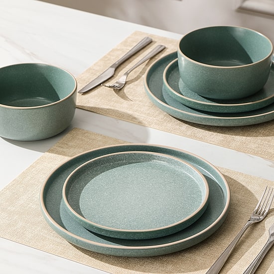 EARTH & CLAY Amber 24-pc. Stoneware Dinnerware Set