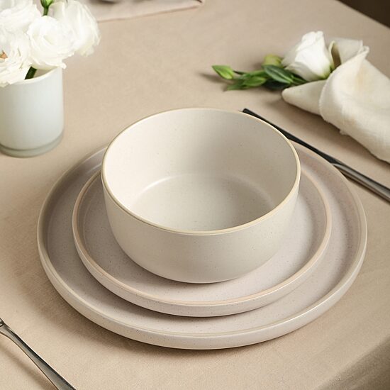 EARTH & CLAY Amber 24-pc. Stoneware Dinnerware Set