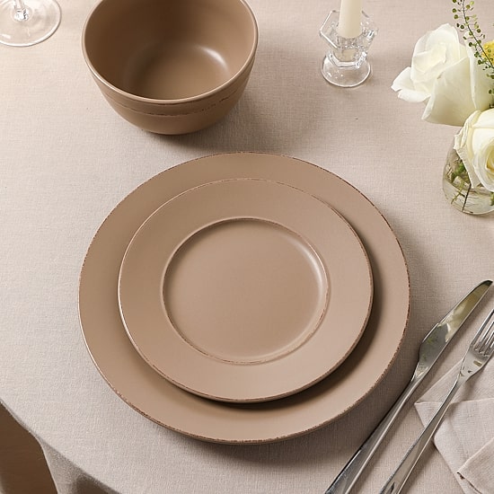EARTH & CLAY Hazel 24-pc. Stoneware Dinnerware Set
