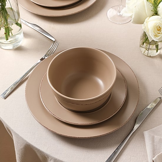 EARTH & CLAY Hazel 24-pc. Stoneware Dinnerware Set