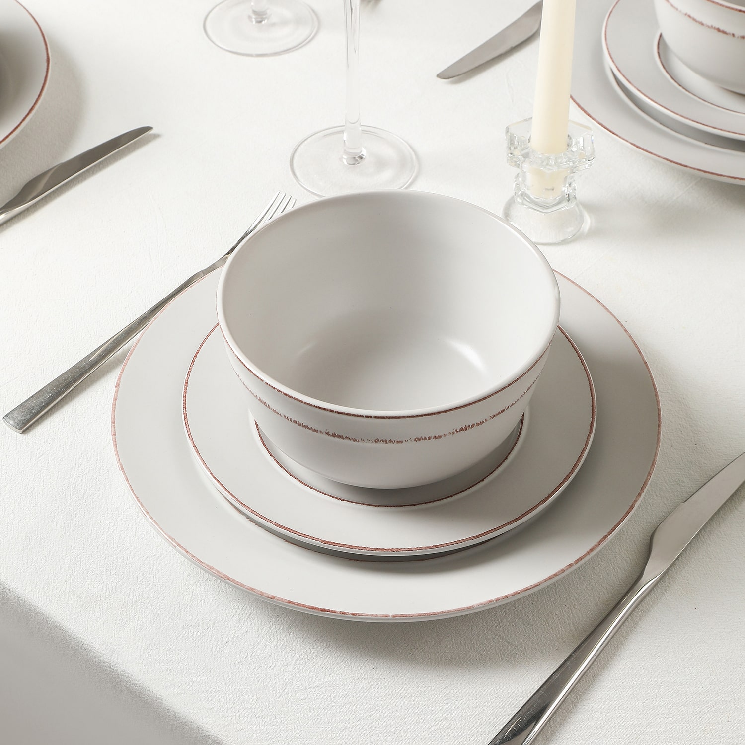EARTH & CLAY Hazel 12-pc. Stoneware Dinnerware Set