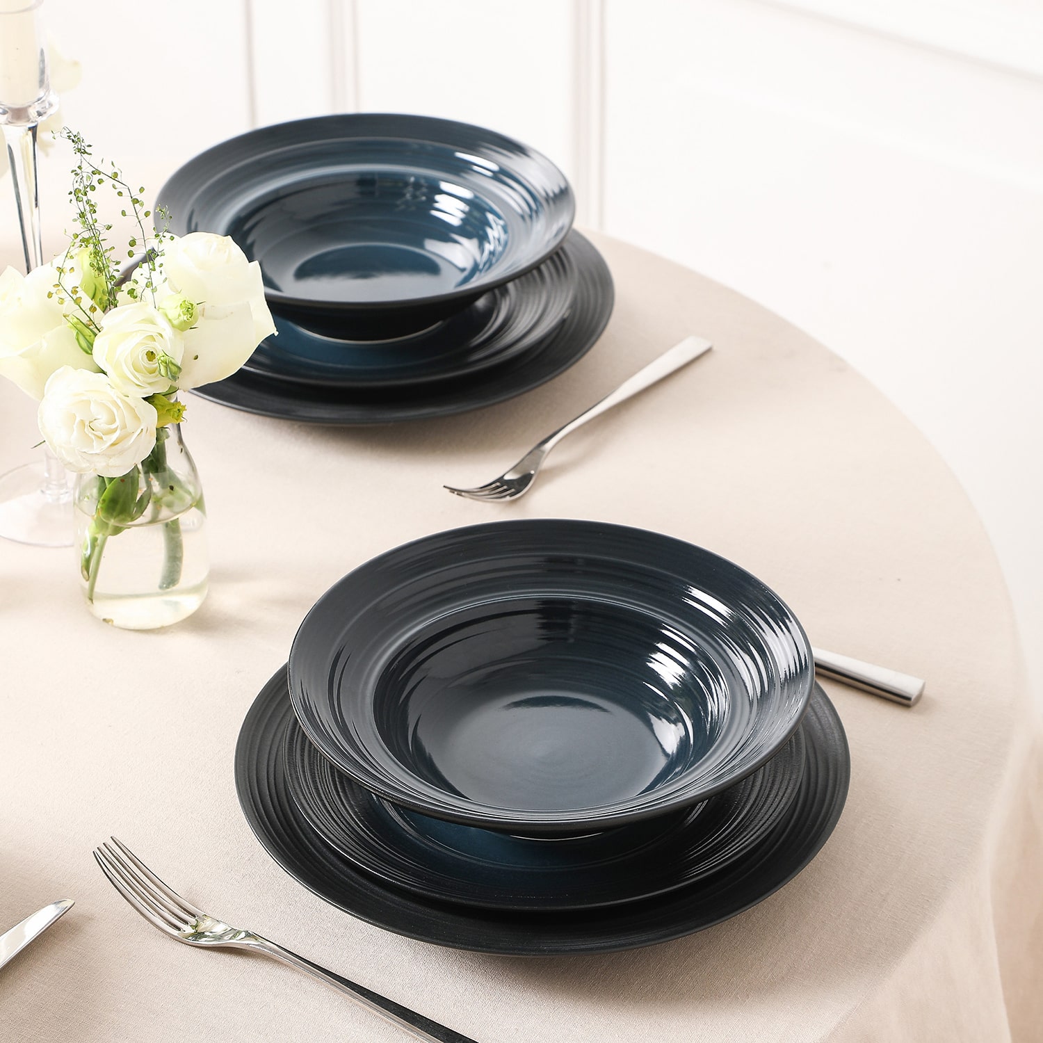 EARTH & CLAY Celeste 8-pc. Stoneware Dinnerware Set