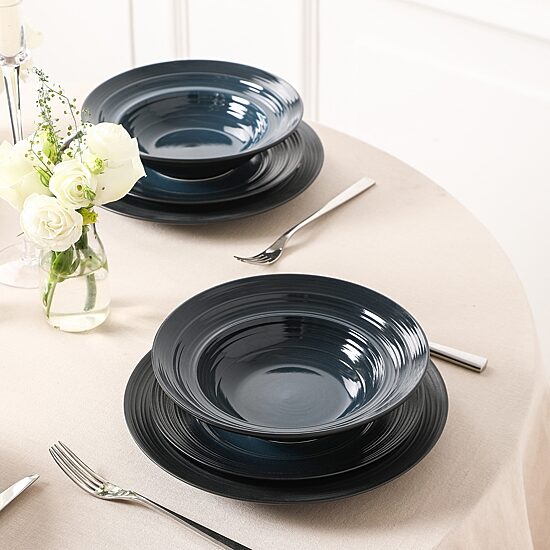 EARTH & CLAY Celeste 24-pc. Stoneware Dinnerware Set