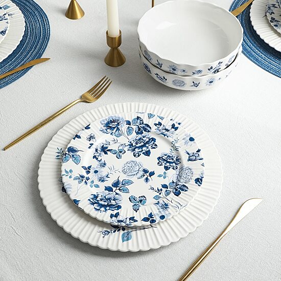 Stone + Lain Fiore 8-pc. Bone China Salad Plate