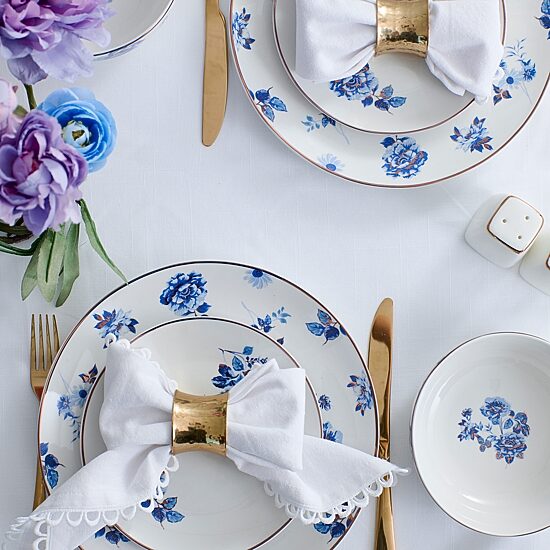 Stone + Lain Viola 4-pc. Porcelain Dinnerware Set