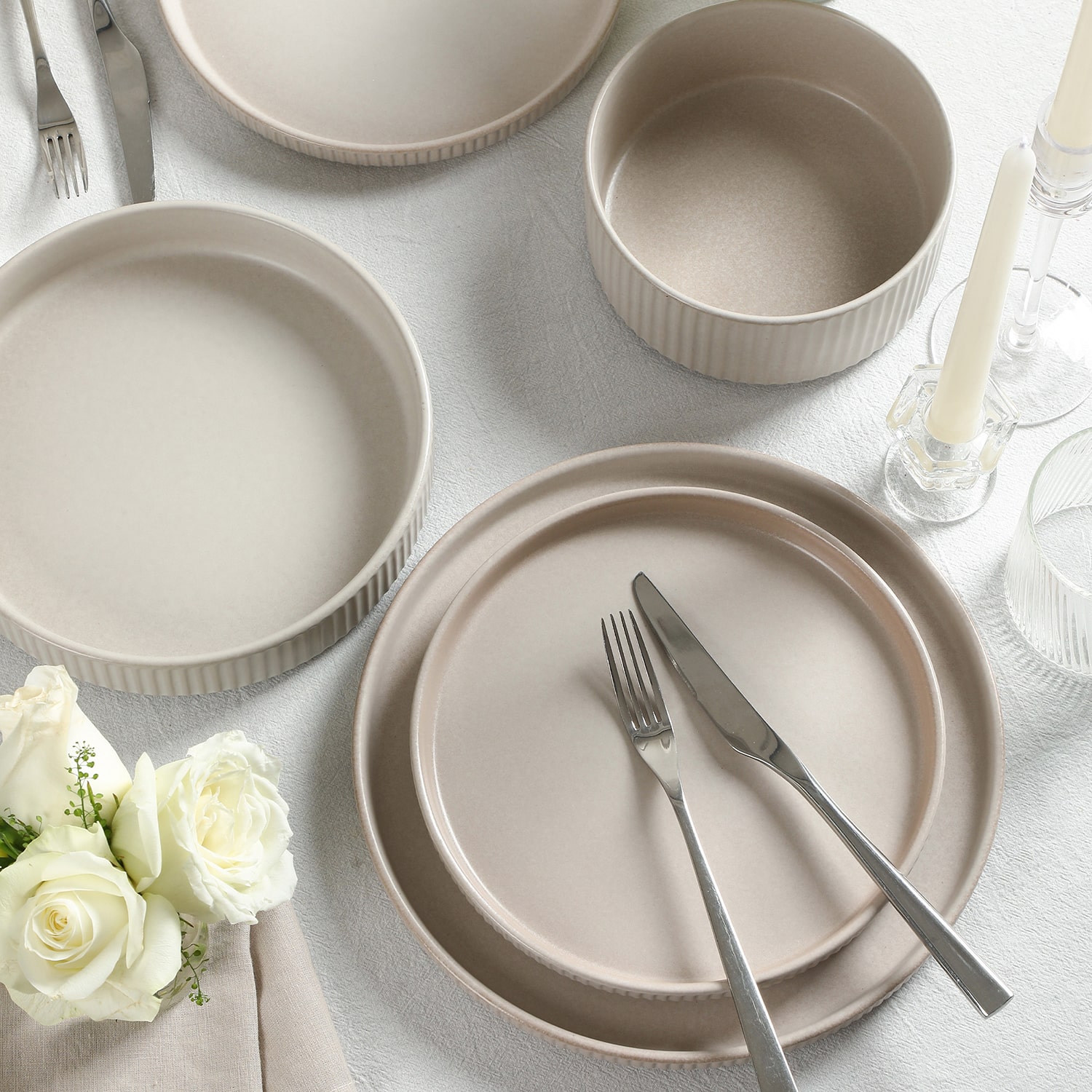 Stone + Lain Haven 4-pc. Stoneware Pasta Bowl