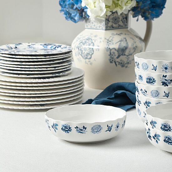 Stone + Lain Fiore 4-pc. Bone China Pasta Bowl