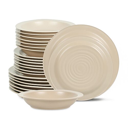 Stone Lain Orbit 24-pc. Stoneware Dinnerware Set In Sand