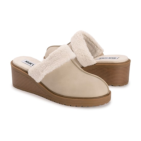 Muk Luks Sophia Mule Womens Round Closed Toe Mules