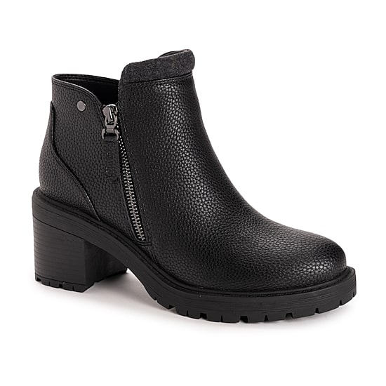 Muk Luks Womens Lia Boot Block Heel Booties