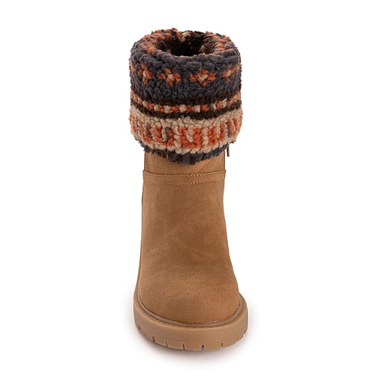 Muk Luks Womens Londyn Boot Stacked Heel Booties