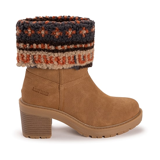 Muk Luks Womens Londyn Boot Stacked Heel Booties