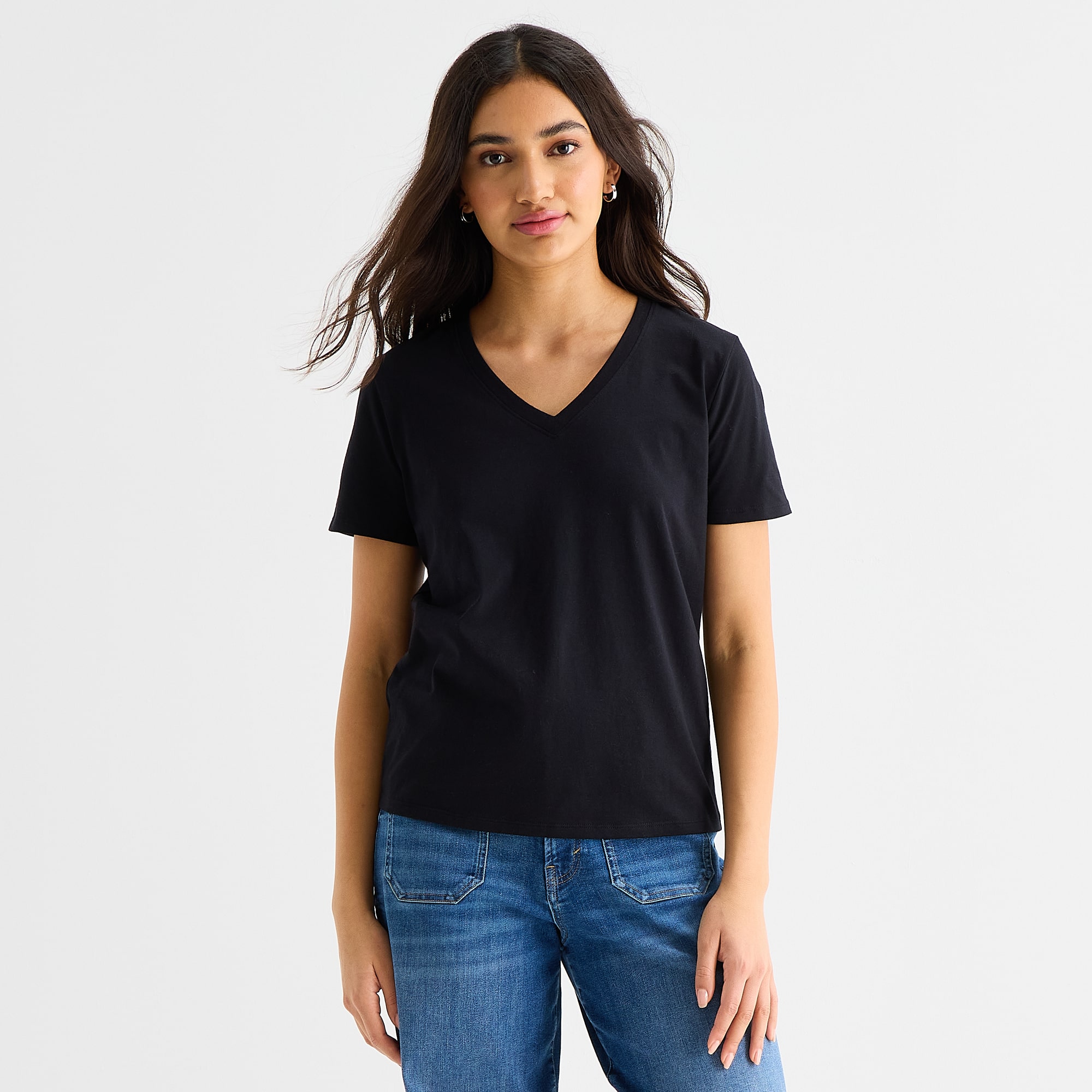A.N.A Womens Tall V Neck Short Sleeve T-Shirt