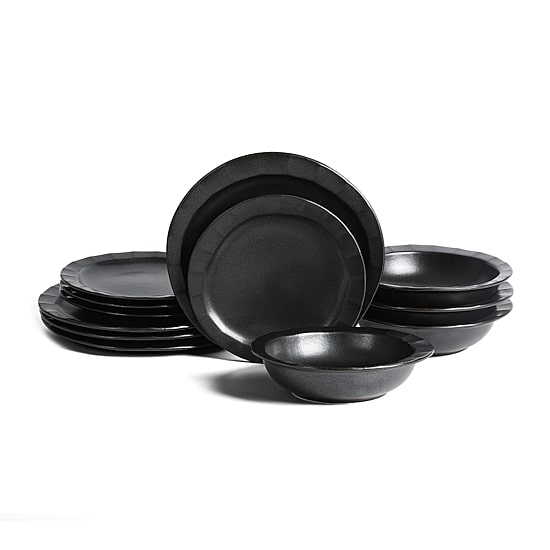 Stone + Lain Oasis 12-pc. Stoneware Dinnerware Set