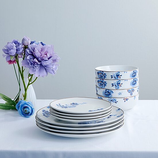 Stone + Lain Viola 8-pc. Porcelain Dinnerware Set