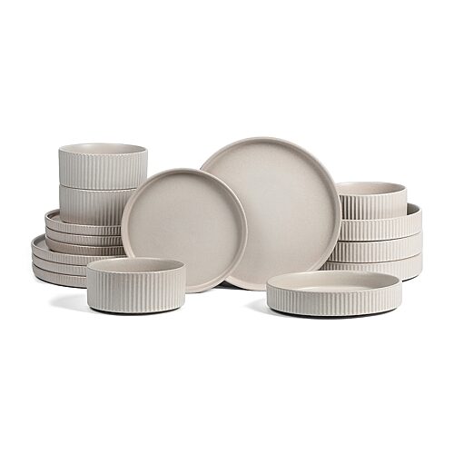 Stone Lain Haven 16-pc. Stoneware Dinnerware Set In Sand
