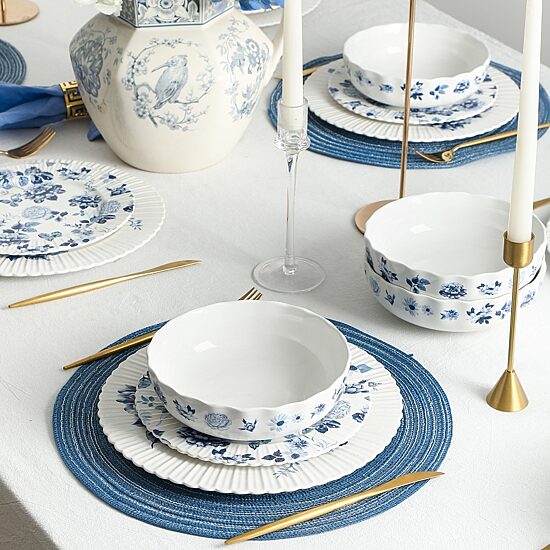 Stone + Lain Fiore 4-pc. Bone China Dinnerware Set