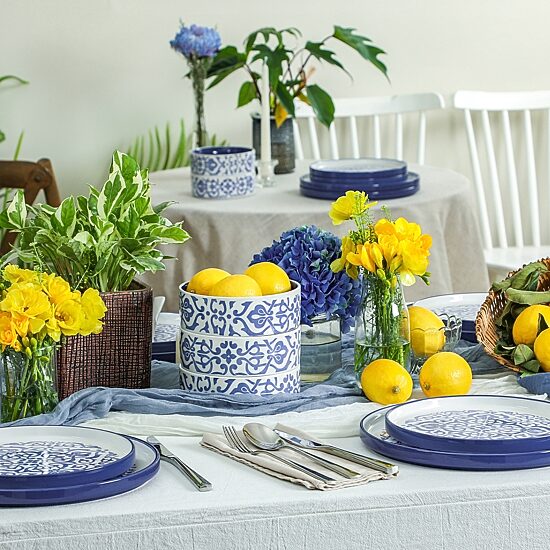 Stone + Lain Tropea 12-pc. Stoneware Dinnerware Set