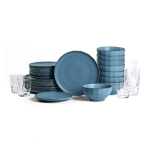 Stone Lain Rio 32-pc. Stoneware Dinnerware Set In Blue