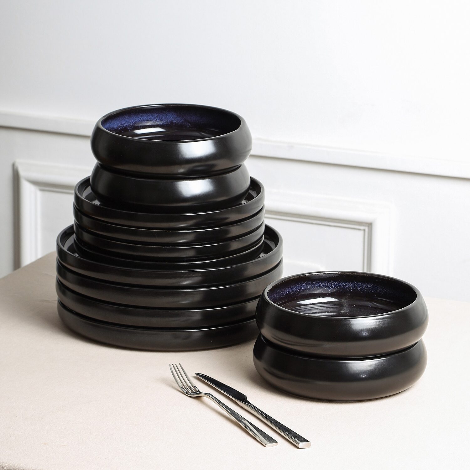Stone + Lain Lagoon 24-pc. Stoneware Dinnerware Set