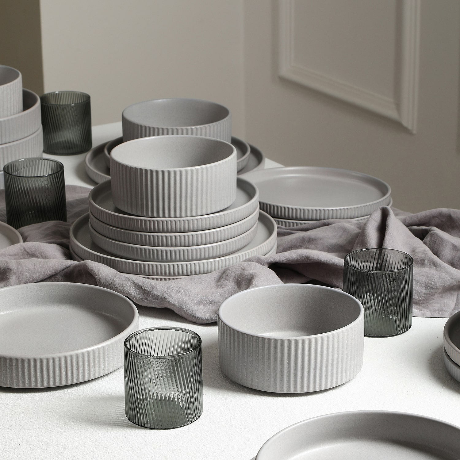 Stone + Lain Haven 4-pc. Stoneware Cereal Bowl