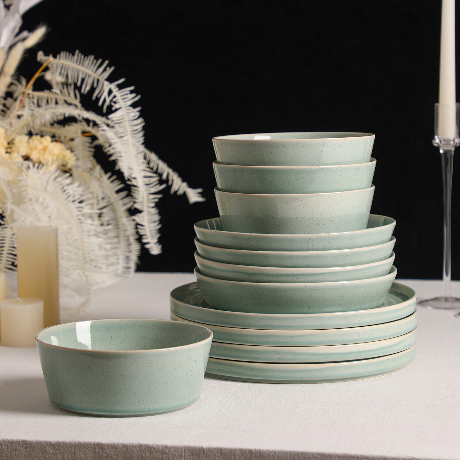 Stone + Lain Claire 16-pc. Stoneware Dinnerware Set