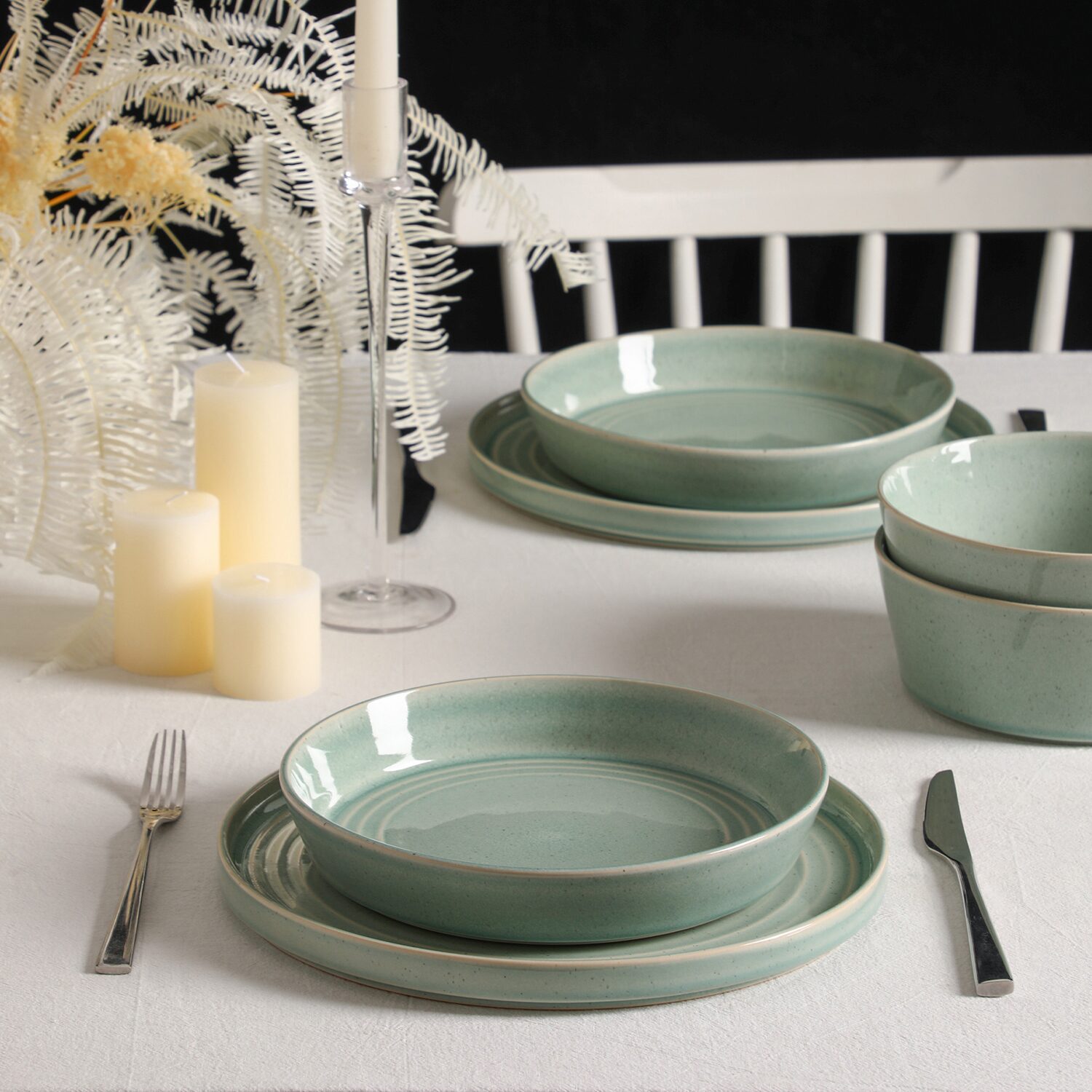 Stone + Lain Claire 16-pc. Stoneware Dinnerware Set