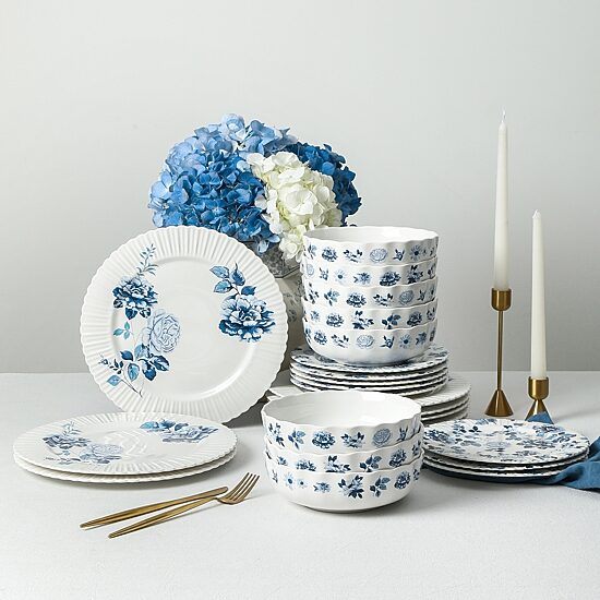 Stone + Lain Fiore 24-pc. Bone China Dinnerware Set
