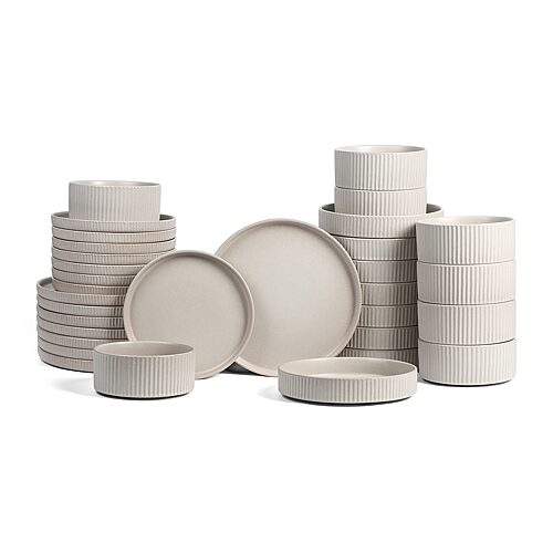 Stone Lain Haven 8-pc. Stoneware Dinnerware Set In Beige