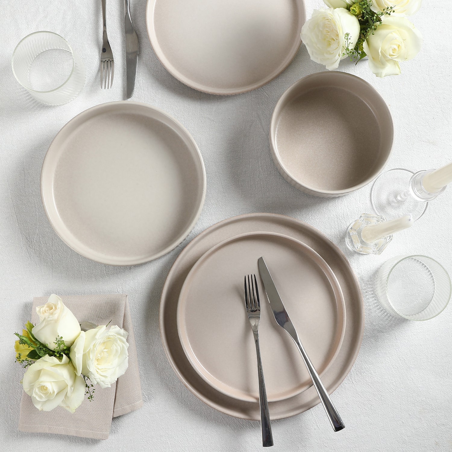 Stone + Lain Haven 32-pc. Stoneware Dinnerware Set