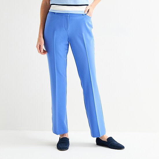 Liz Claiborne Audra Curvy Womens Straight Mid Rise Trouser