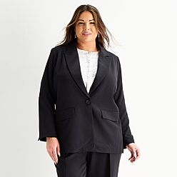 women's plus size dress suits Suit Two Piece Outfits Business Office Blazer and Pants Suit Set Light to Mid Weight Fabric Plus Size Women Suits