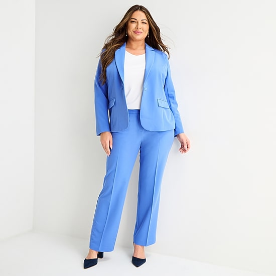 Liz Claiborne Audra Womens Plus Straight Mid Rise Trouser
