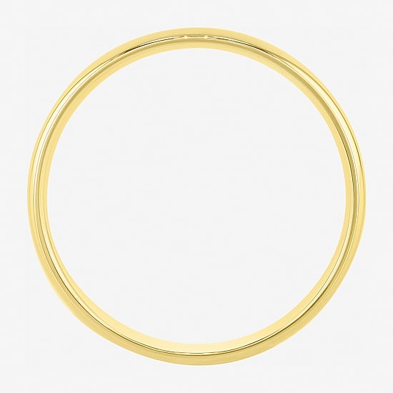 Mens 4MM 14K Gold Over Silver Wedding Band