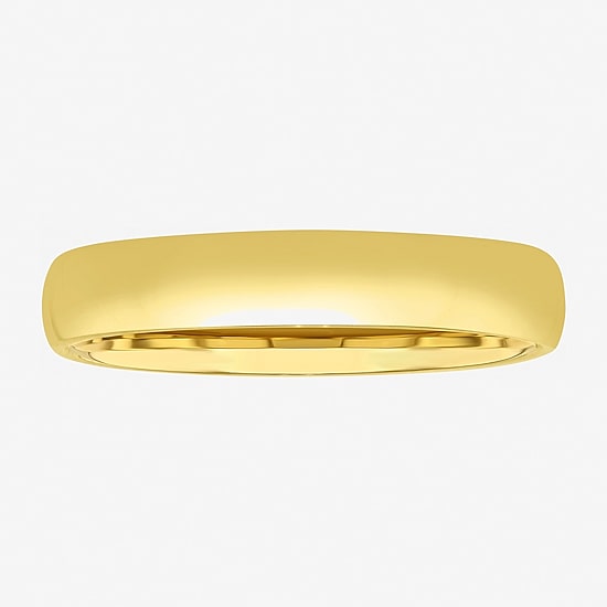 Mens 4MM 14K Gold Over Silver Wedding Band