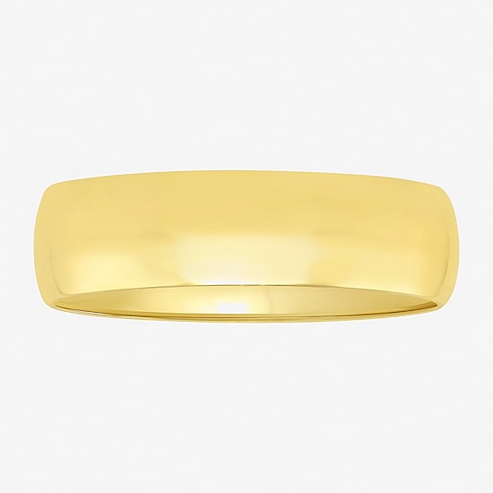 Mens 6MM 14K Gold Over Silver Wedding Band