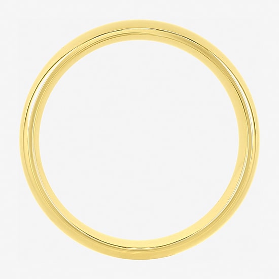 Mens 8MM 14K Gold Over Silver Wedding Band