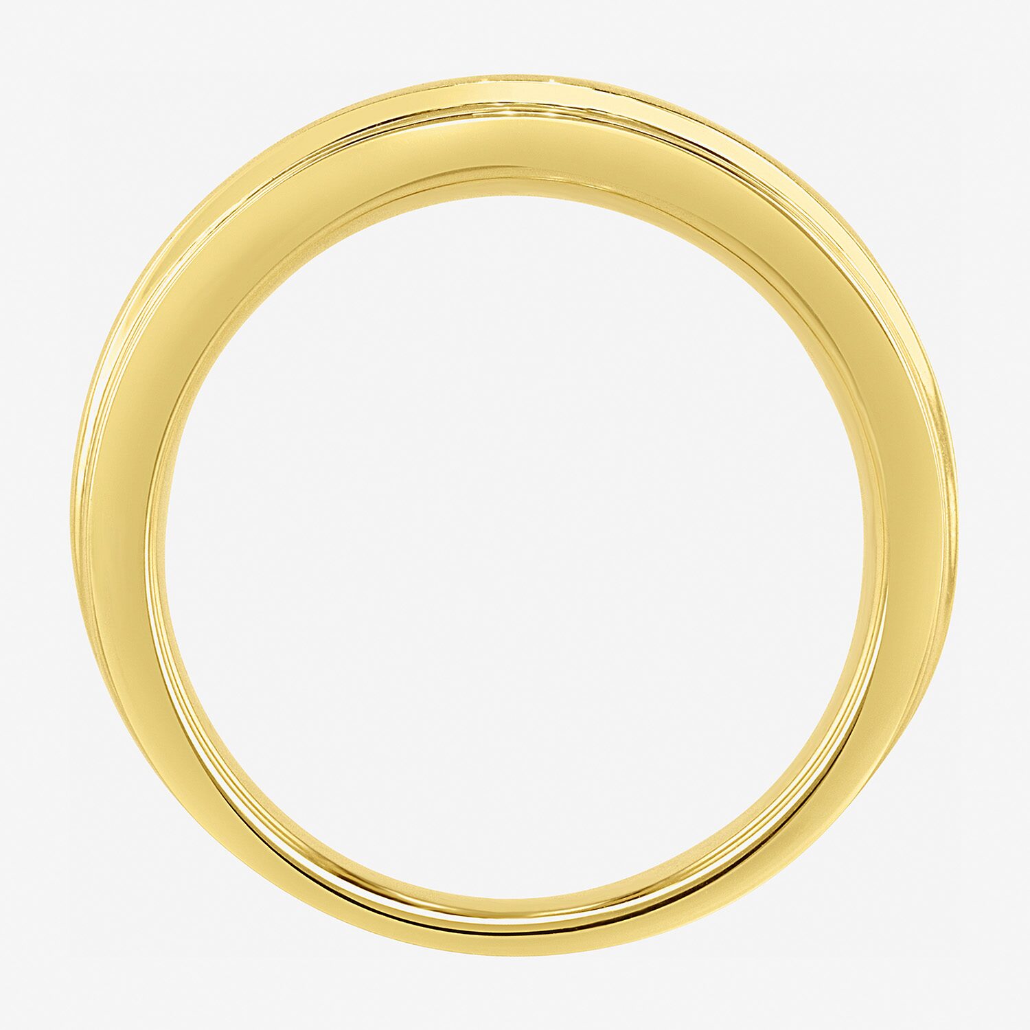 (H-I / I2-I3) Mens 1/10 CT. T.W. Natural White Diamond 14K Gold Over Silver Wedding Band