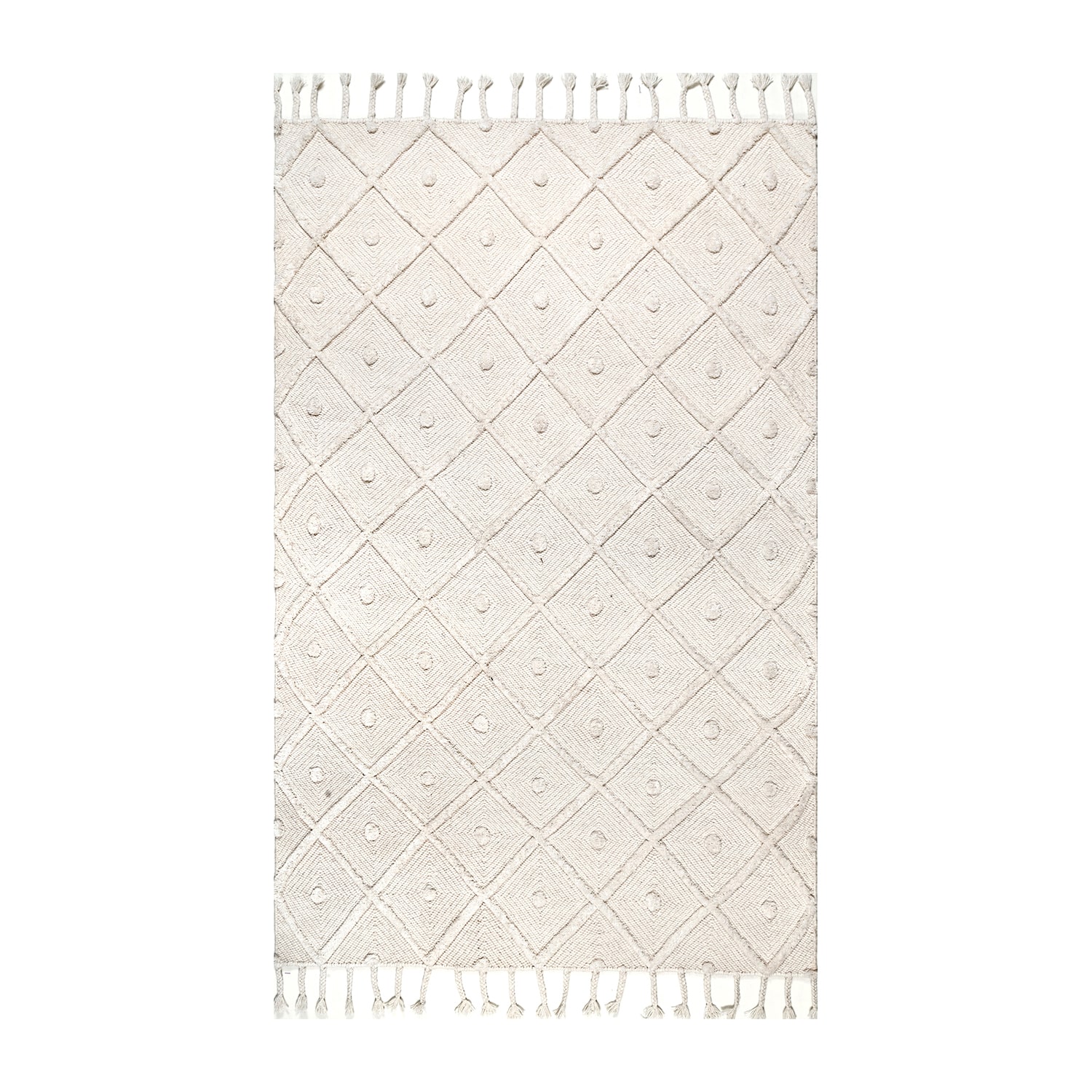 nuLoom Jinny Trellis Tassel Loomed Rug