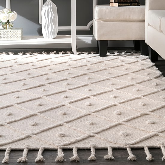 nuLoom Jinny Trellis Tassel Loomed Rug