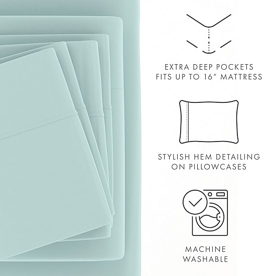 Casual Comfort™ Premium Ultra Soft Microfiber Wrinkle Free 6 Piece Sheet Set