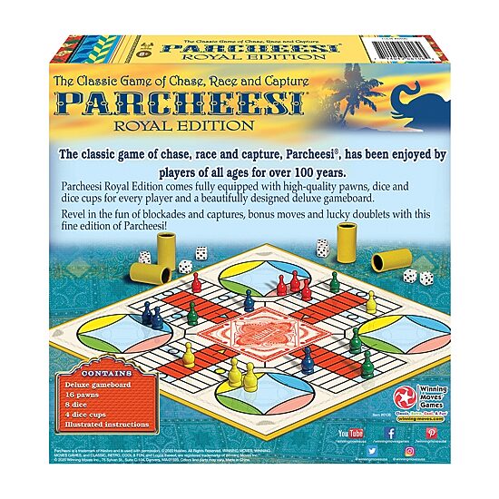 Winning Moves Parcheesi Royal Edition Board Game