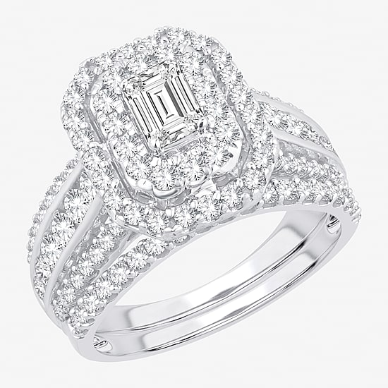 Signature By Modern Bride 2 CT.T.W. Lab-Grown (H-I / SI1-SI2) Diamond Engagement Ring in 10K or 14K Gold