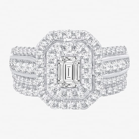 Signature By Modern Bride 2 CT.T.W. Lab-Grown (H-I / SI1-SI2) Diamond Engagement Ring in 10K or 14K Gold