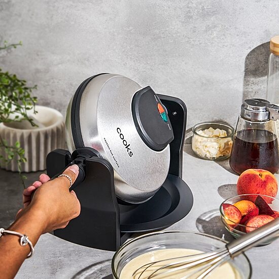 Cooks Rotating Waffle Maker 22320 22320C, Color: Brushed Stainless
